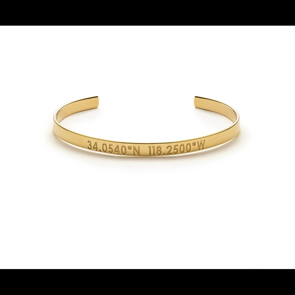 Coordinates Cuff Bracelet Latitude and Longitude For Los Angeles